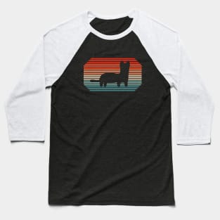 Retro ermine motif marten creature wild animal Baseball T-Shirt